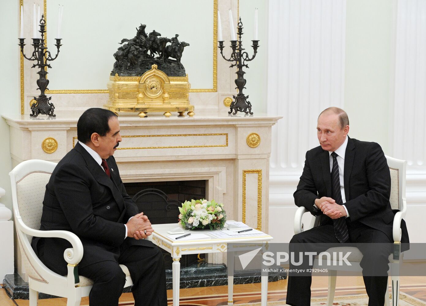 President Vladimir Putin meets with King Hamad bin Isa Al Khalifa of Bahrain