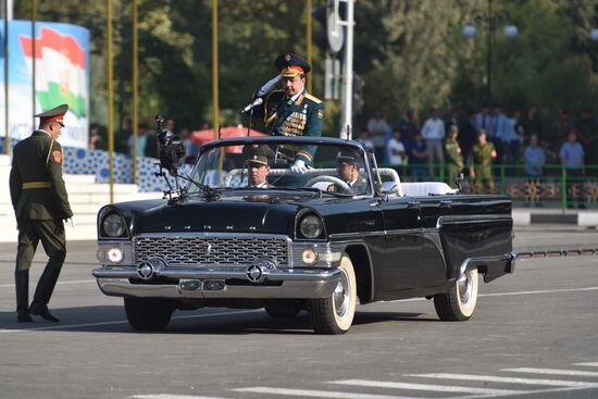 Tajikistan's 25th anniversary of indepence parade rehearsal in Dushanbe