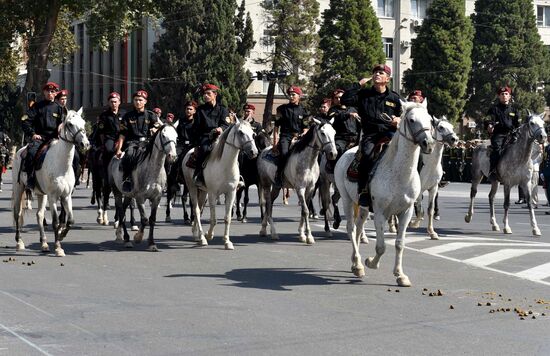 Tajikistan's 25th anniversary of indepence parade rehearsal in Dushanbe