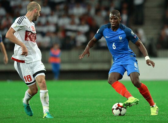 Football. 2018 World Cup qualification. Belarus vs. France