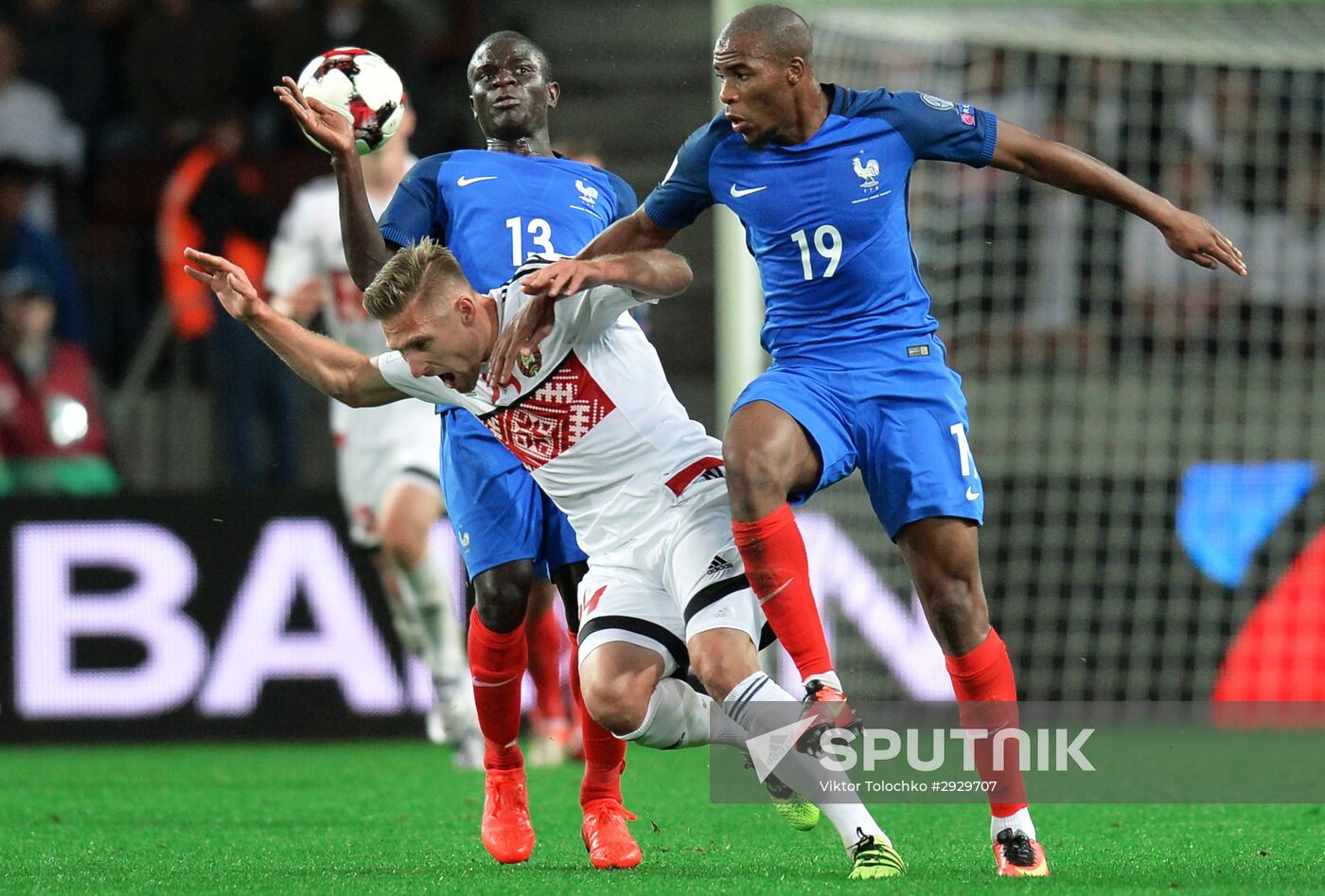 Football. 2018 World Cup qualification. Belarus vs. France