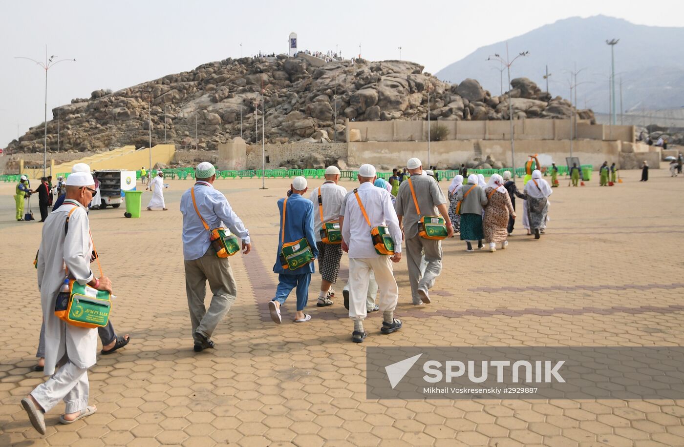 Pilgrims in Arafat Valley in Saudi Arabia