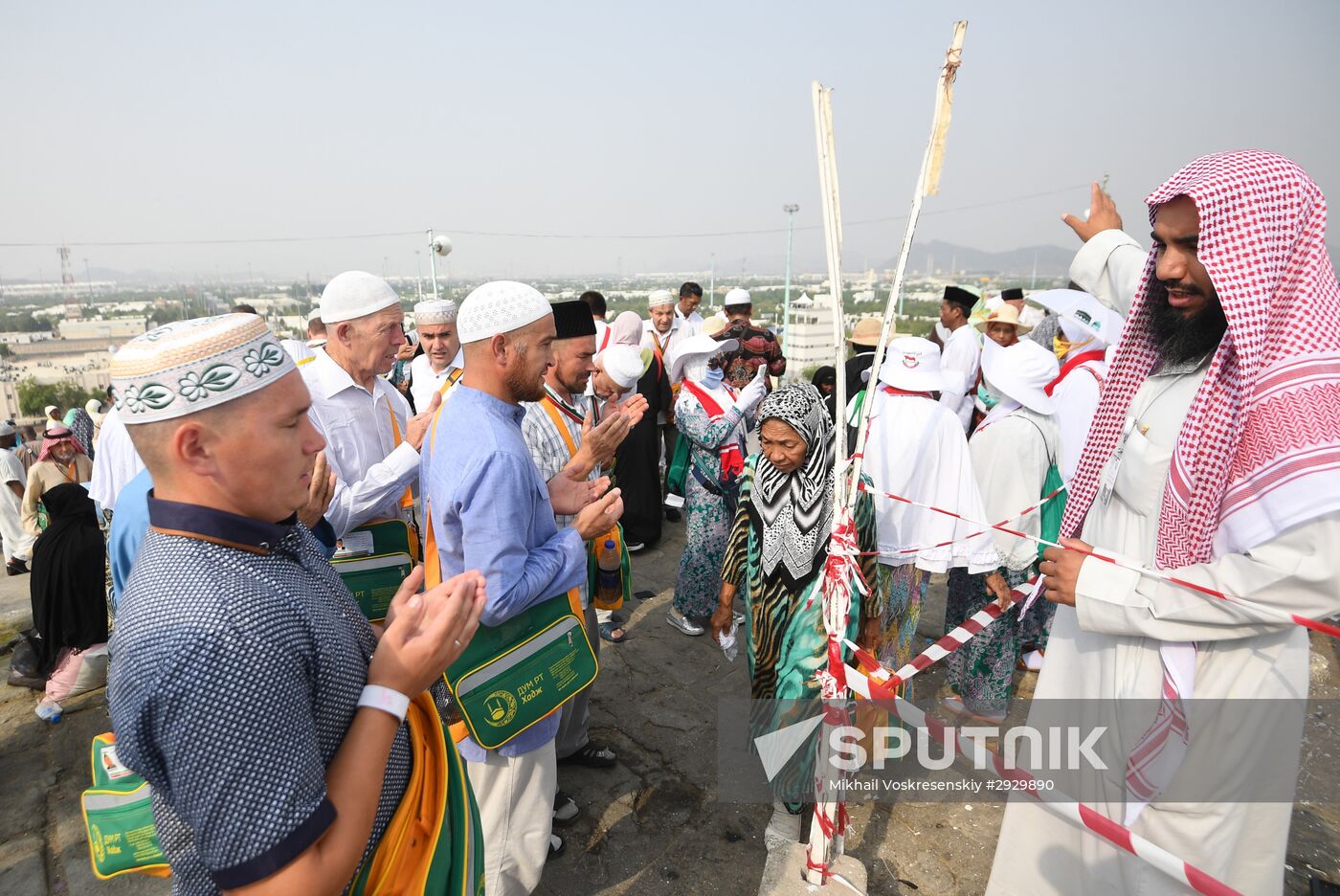 Pilgrims in Arafat Valley in Saudi Arabia
