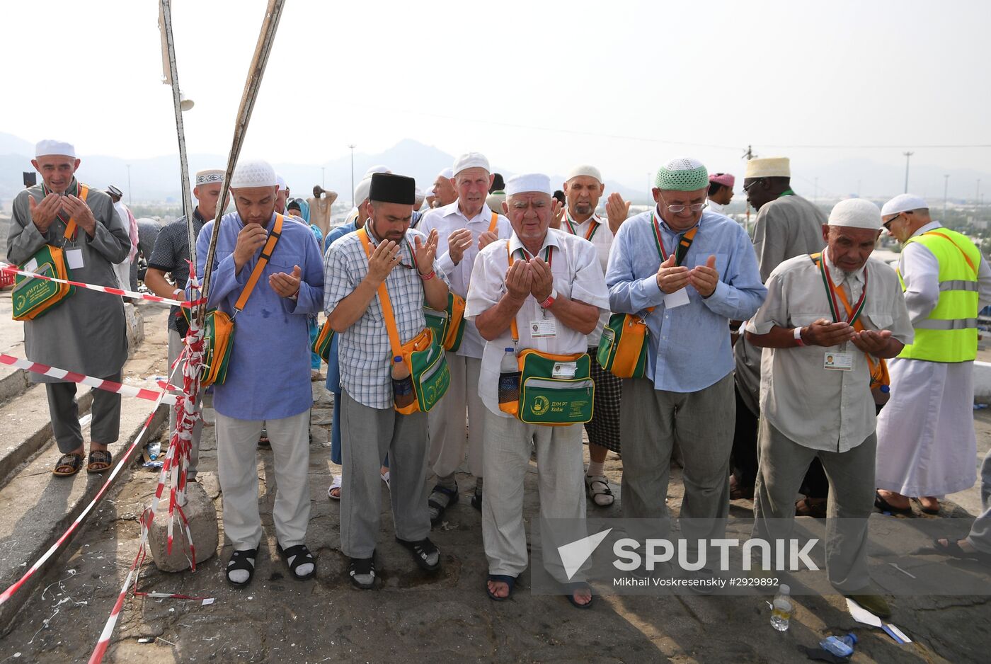 Pilgrims in Arafat Valley in Saudi Arabia