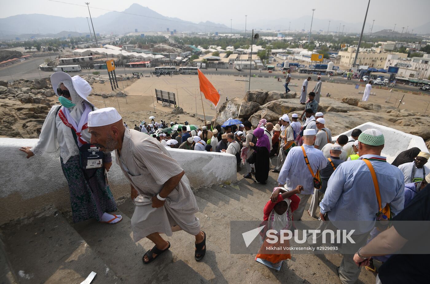 Pilgrims in Arafat Valley in Saudi Arabia