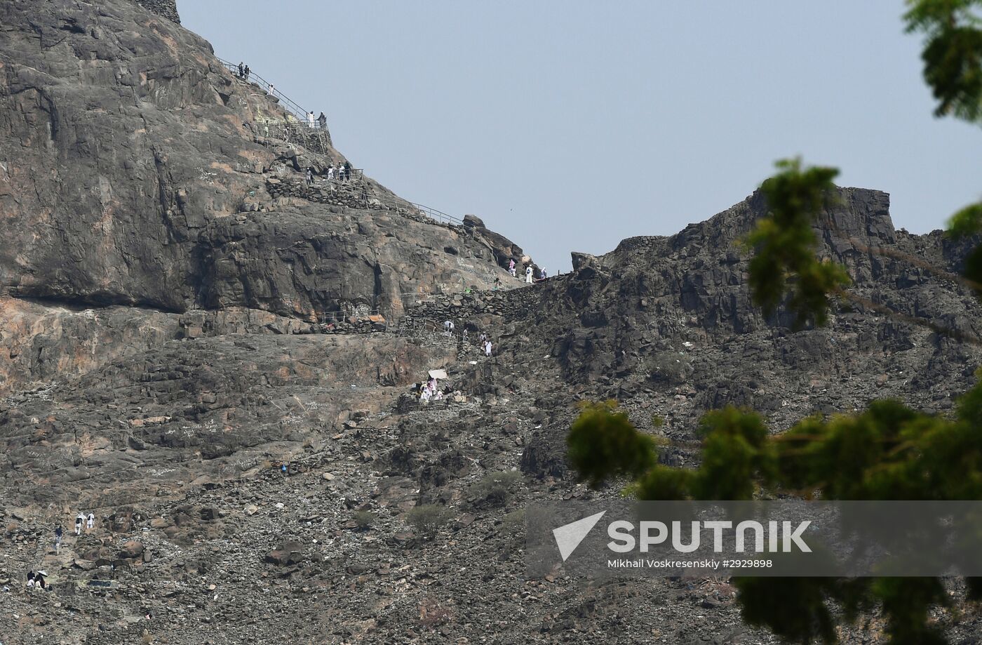Pilgrims in Arafat Valley in Saudi Arabia