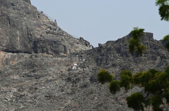 Pilgrims in Arafat Valley in Saudi Arabia