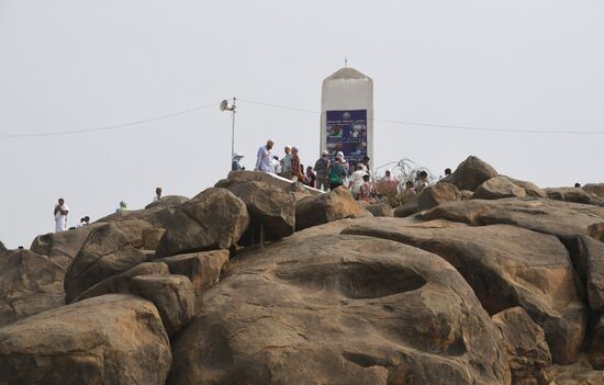 Pilgrims in Arafat Valley in Saudi Arabia