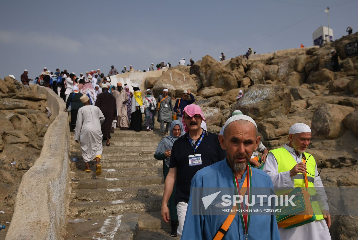 Pilgrims in Arafat Valley in Saudi Arabia