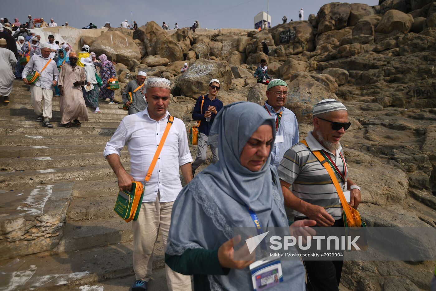 Pilgrims in Arafat Valley in Saudi Arabia