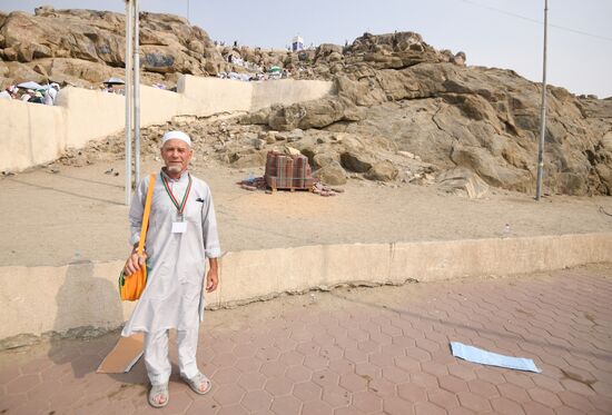 Pilgrims in Arafat Valley in Saudi Arabia