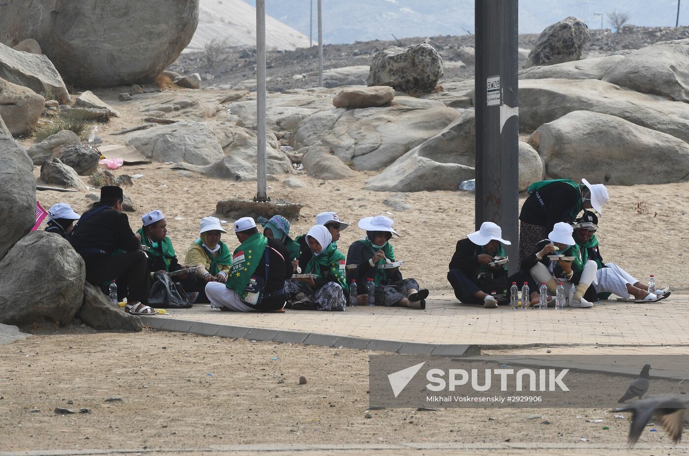 Pilgrims in Arafat Valley in Saudi Arabia