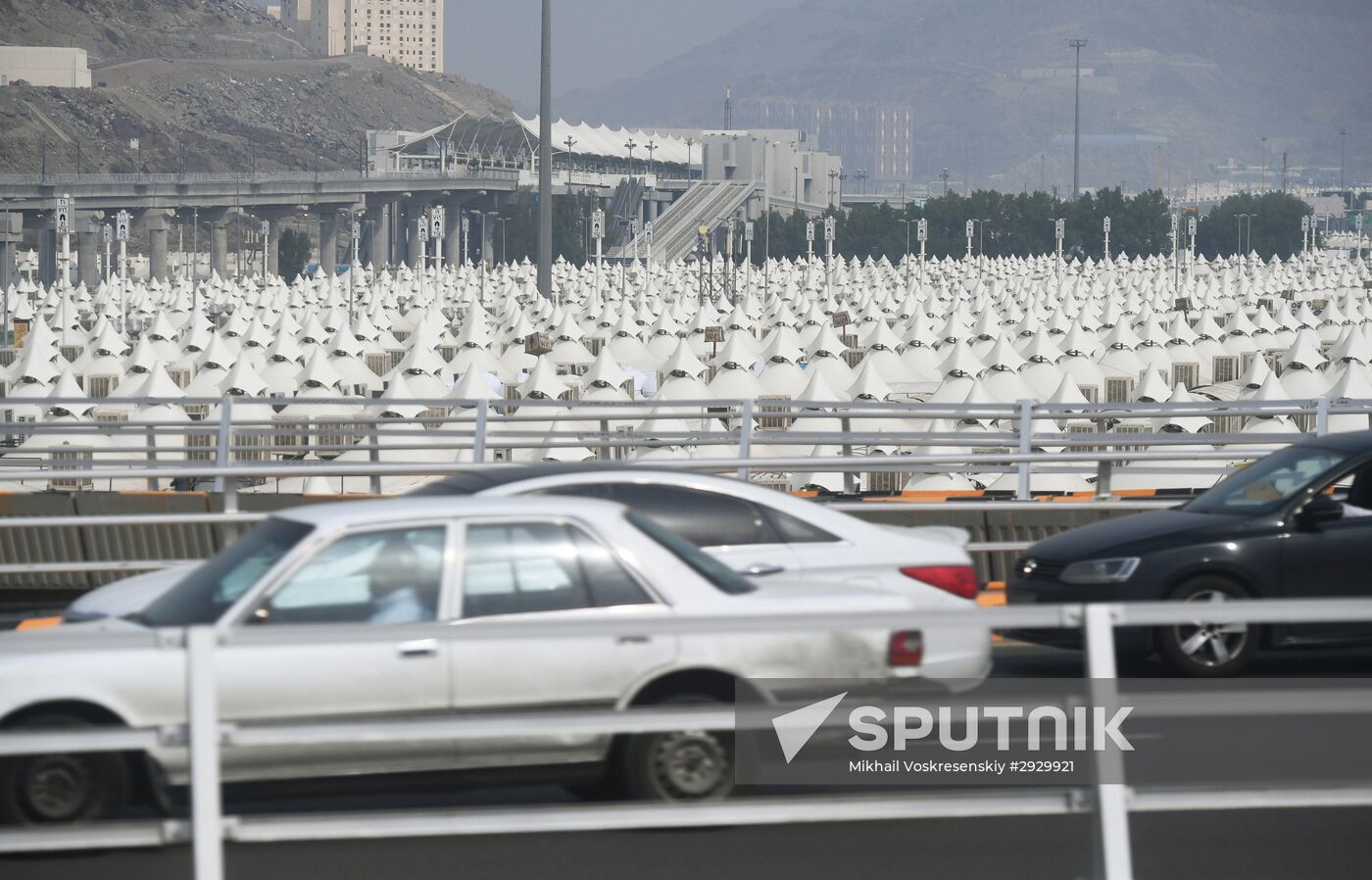 Pilgrims in Arafat Valley in Saudi Arabia