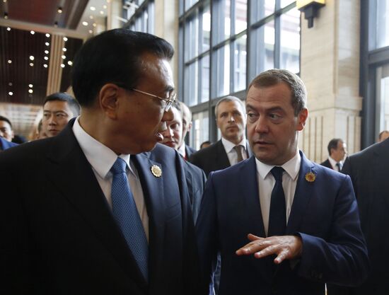 Russian Prime Minister Dmitry Medvedev visits Laos
