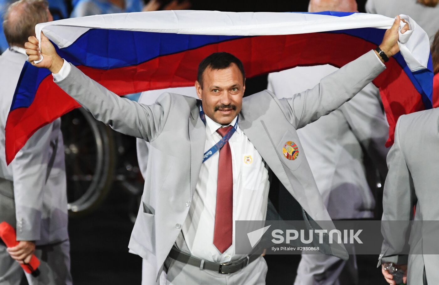 Russian flag at the opening ceremony of the 2016 Summer Paralympics