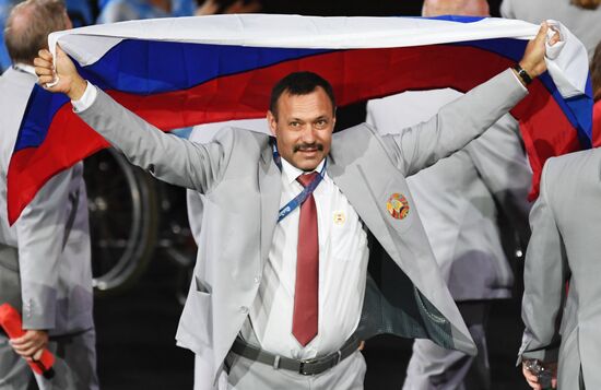 Russian flag at the opening ceremony of the 2016 Summer Paralympics