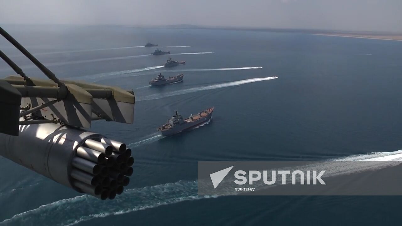 Black Sea Navy Fleet and the Caspian Flotilla took part in "Kavkaz-2016" strategic troops exercise