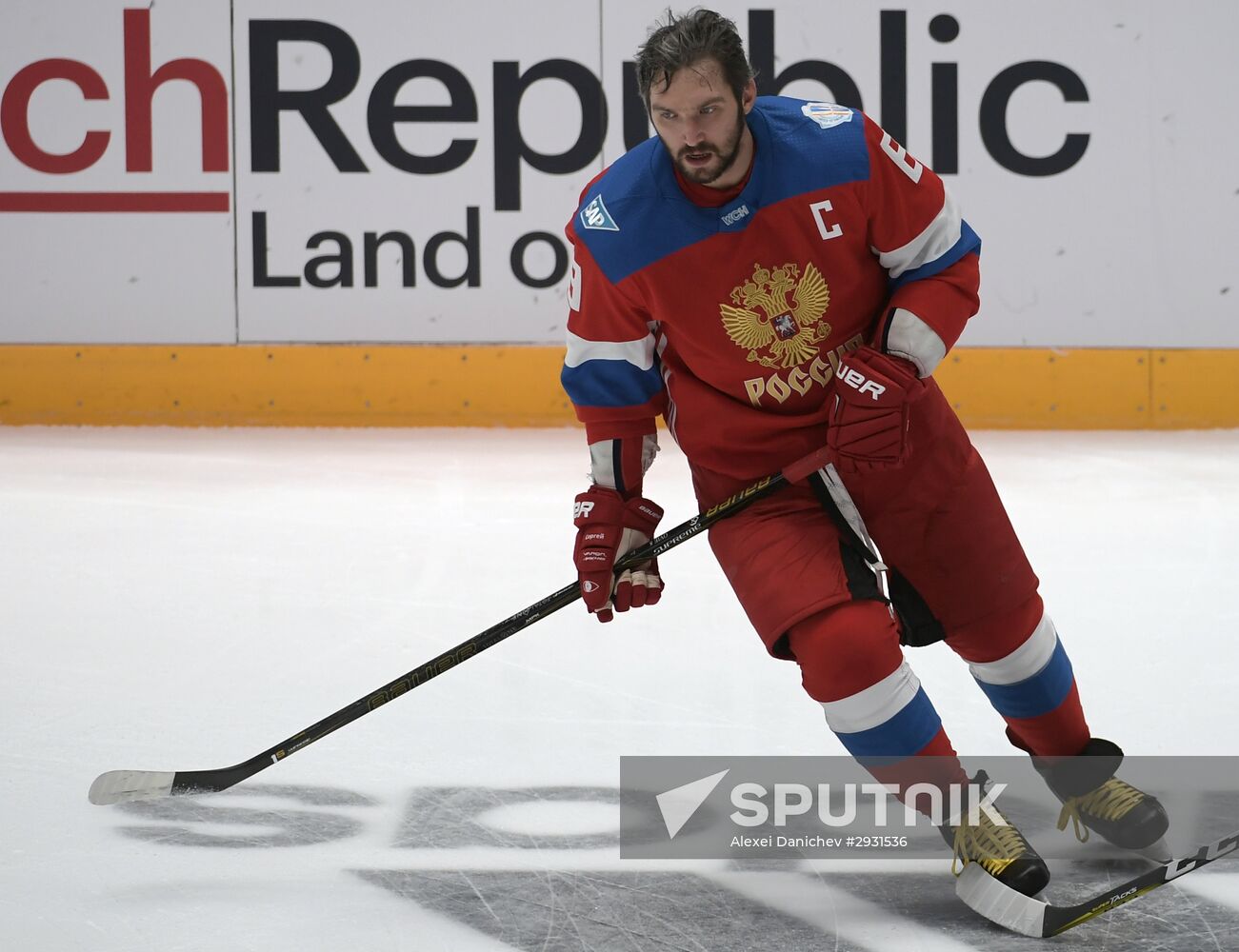 Ice hockey exhibition game Russia vs. Czech Republic