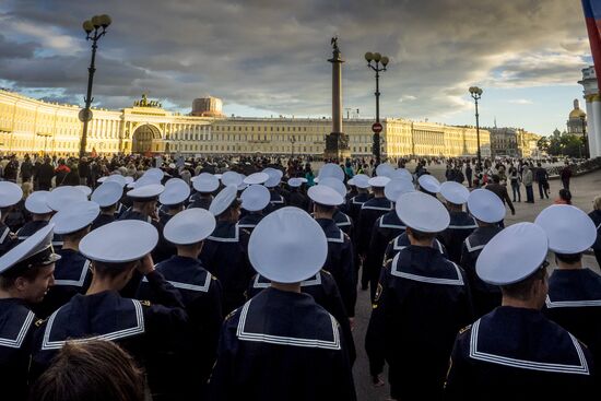 Immortal Leningrad patriotic event in St. Petersburg