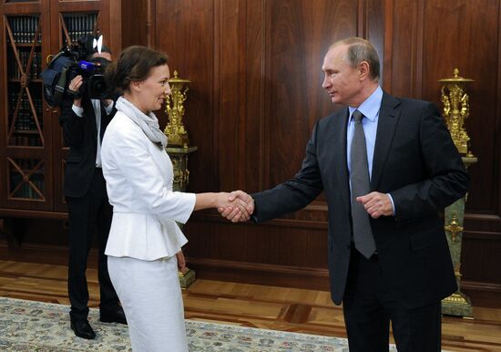 President Vladimir Putin meets with new Presidential Commissioner for Children’s Rights, Anna Kuznetsova