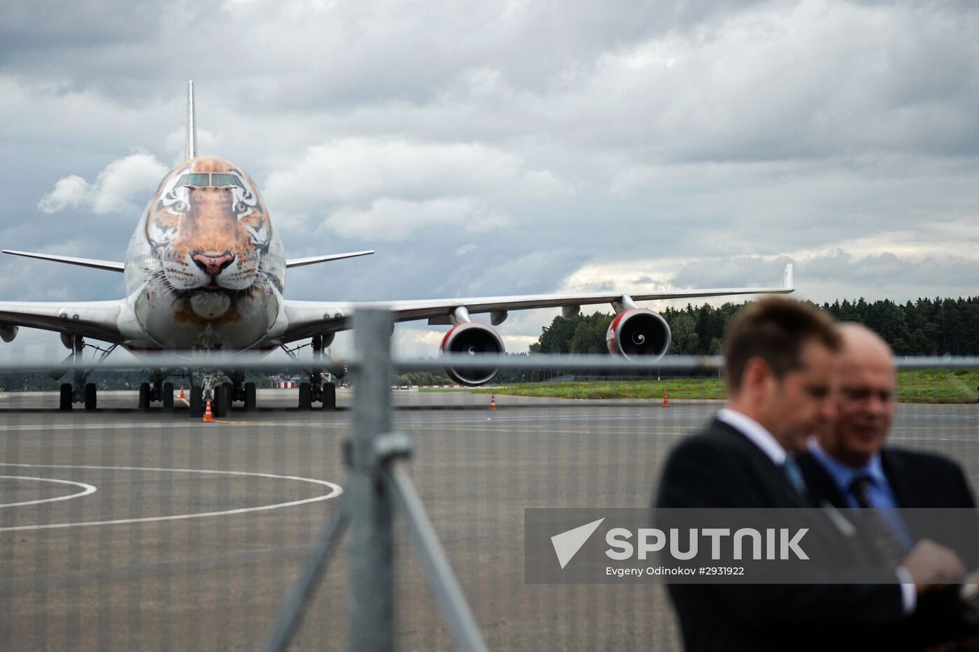 Unveiling of Boeing 747-400 tiger livery