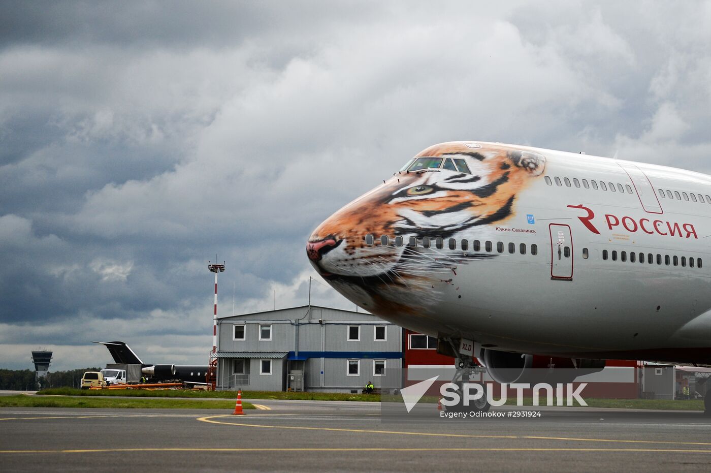 Unveiling of Boeing 747-400 tiger livery