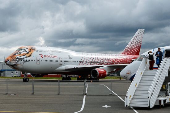Unveiling of Boeing 747-400 tiger livery