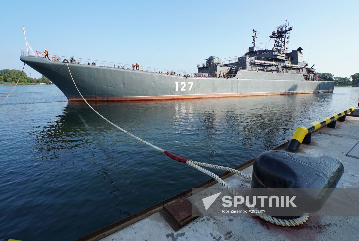 The Minsk large landing craft arrives in Baltiysk