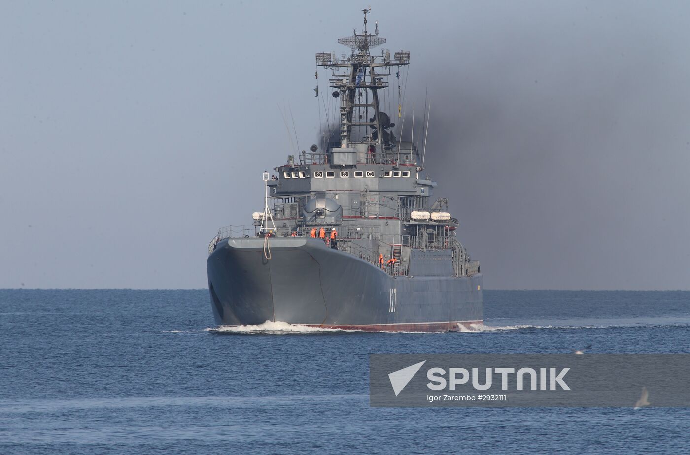 The Minsk large landing craft arrives in Baltiysk