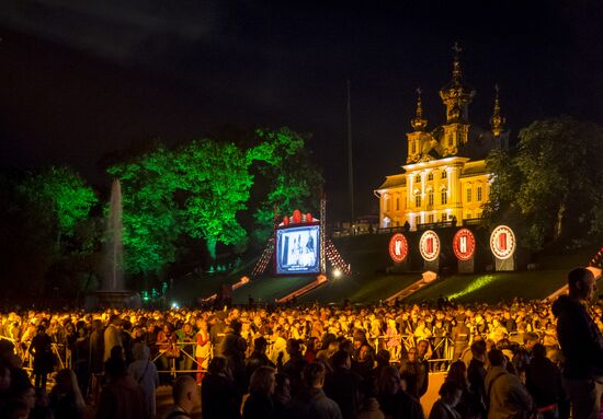 Fountain festival in St. Petersburg
