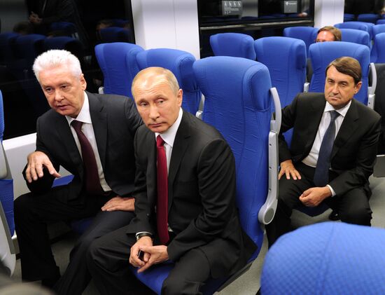 President Vladimir Putin takes part in Moscow Central Ring's commissioning ceremony on Moscow City Day