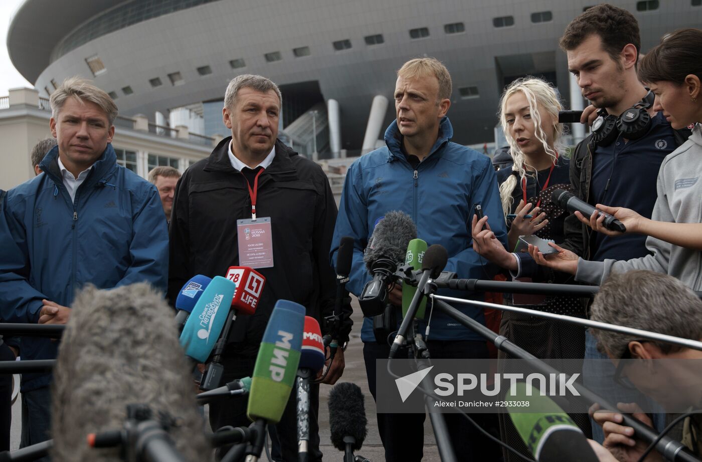 FIFA inspection committee visits Zentit Arena construction site