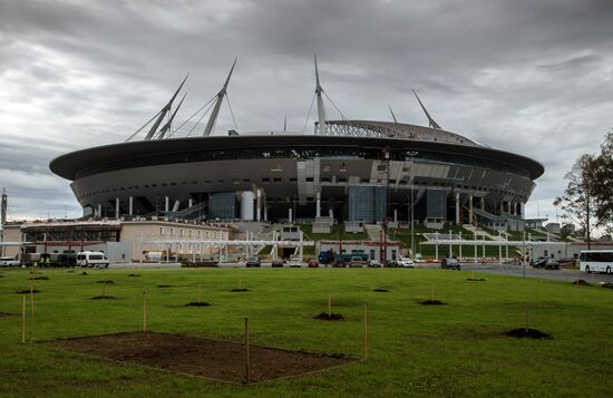 FIFA inspection committee visits Zenit Arena construction site