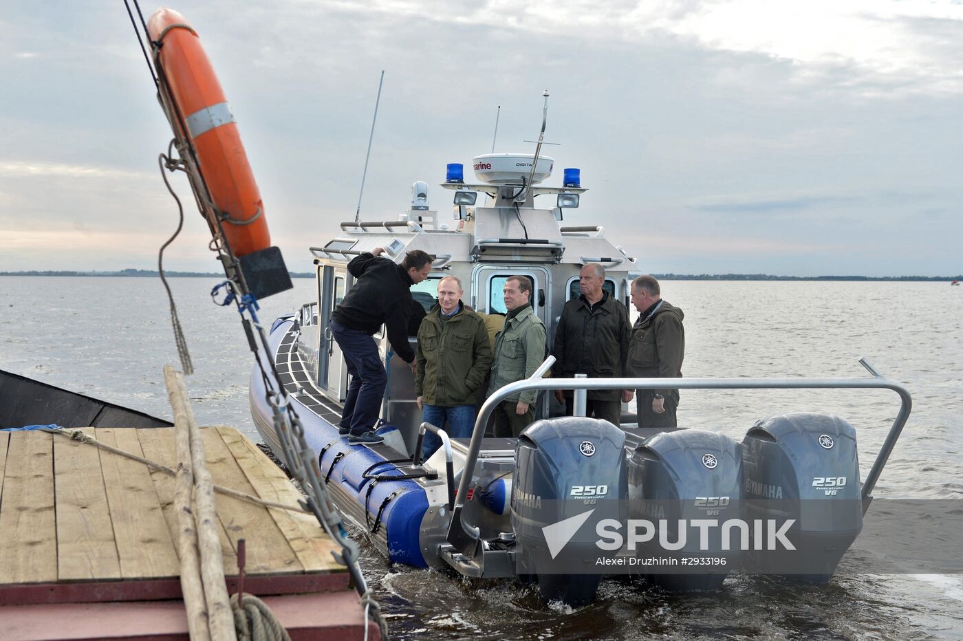President Putin, Prime Minsiter Medvedev visit Lipno island in Novgorod Region