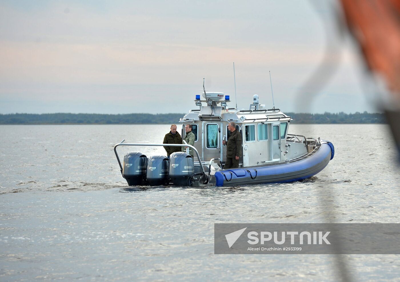 President Putin, Prime Minsiter Medvedev visit Lipno island in Novgorod Region