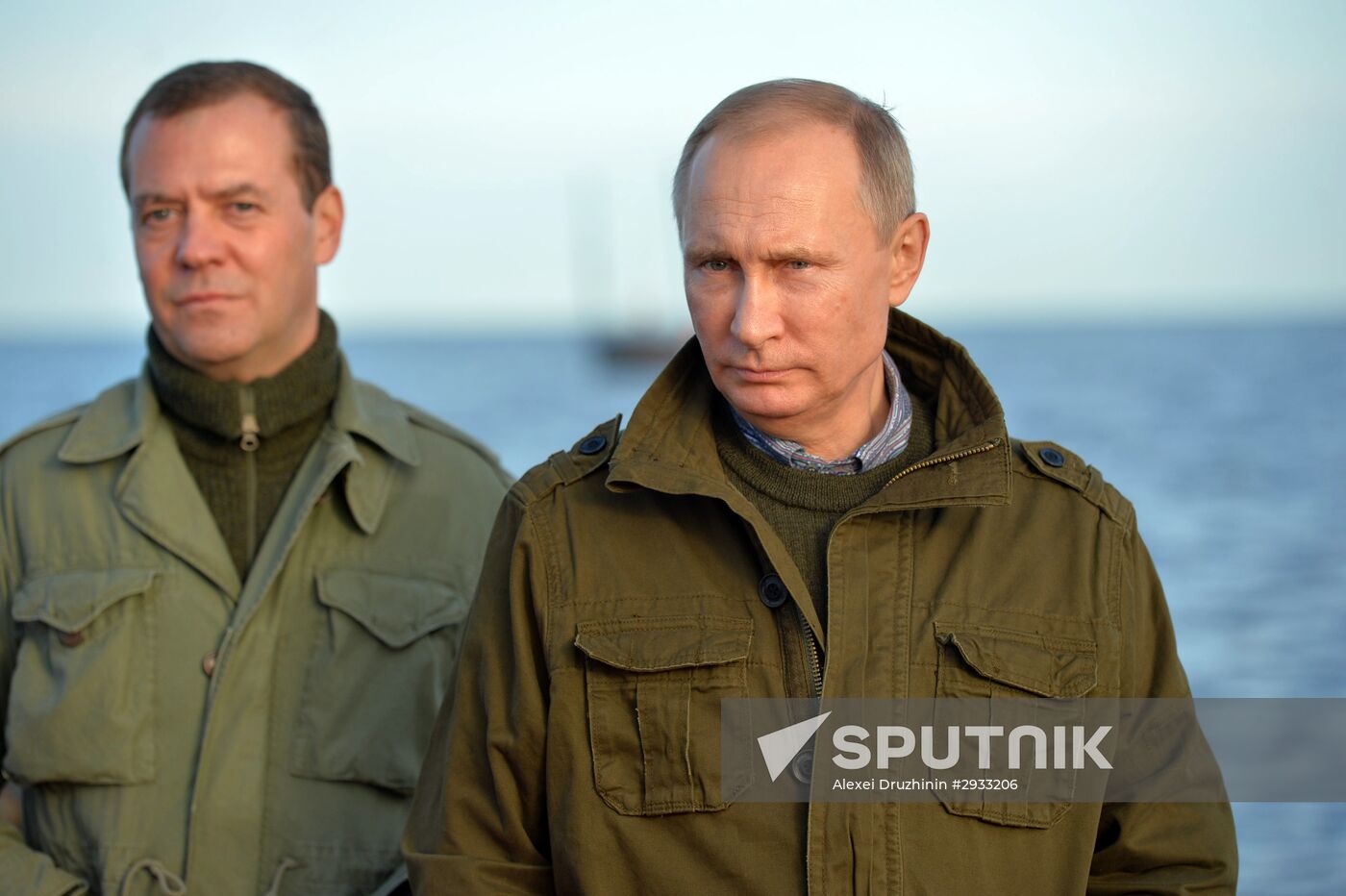 President Putin, Prime Minsiter Medvedev visit Lipno island in Novgorod Region