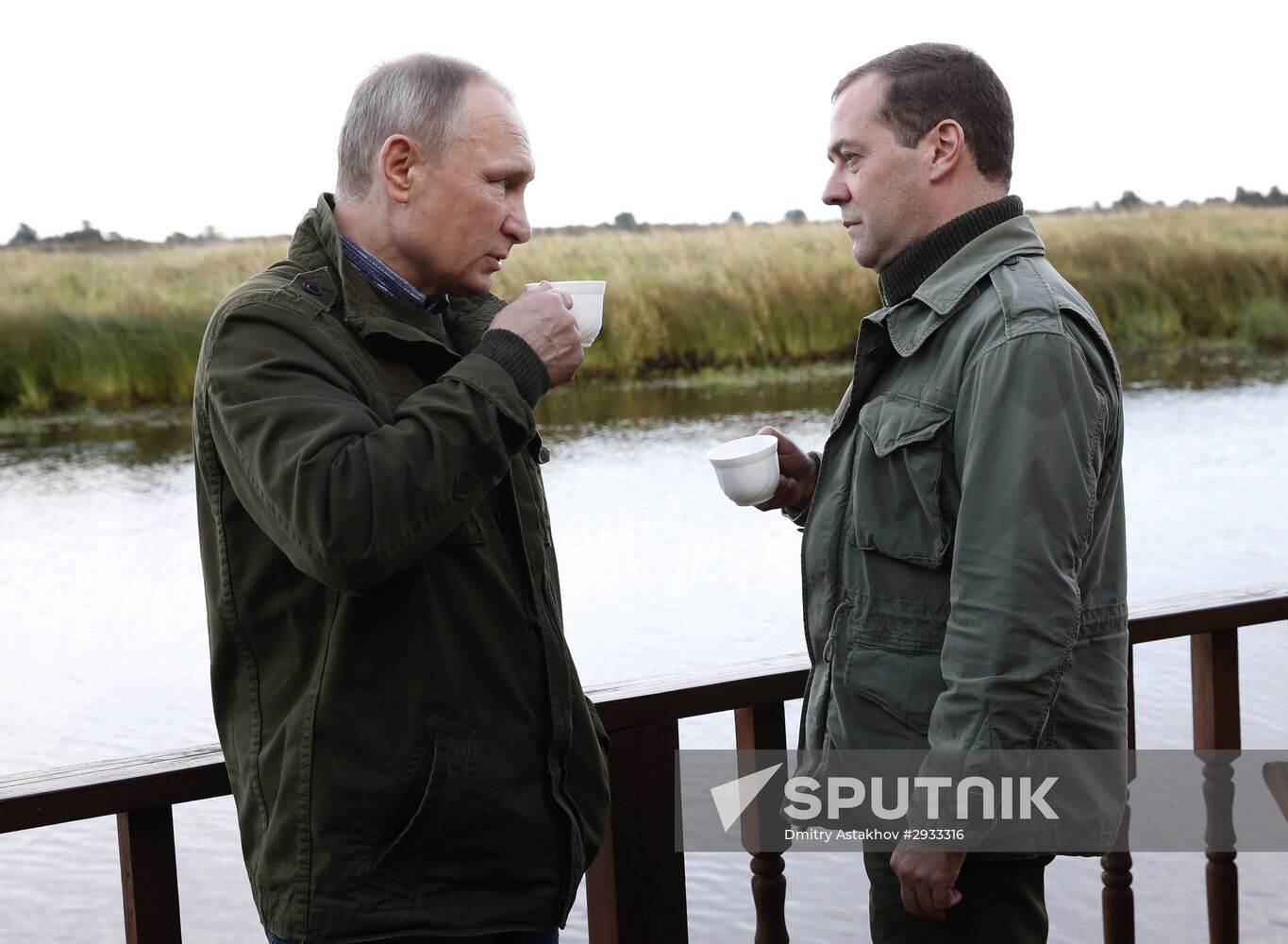 President Putin, Prime Minsiter Medvedev visit Lipno island in Novgorod Region