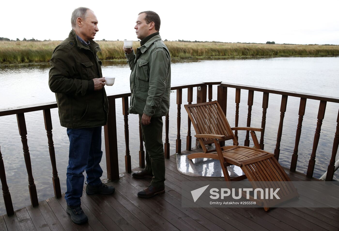 President Putin, Prime Minsiter Medvedev visit Lipno island in Novgorod Region