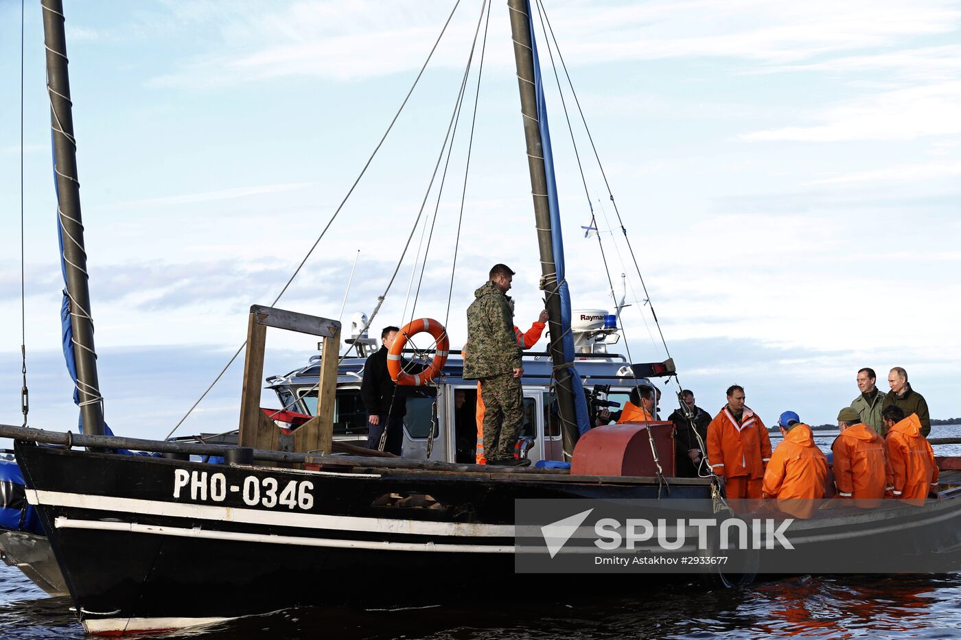 President Putin, Prime Minsiter Medvedev visit Lipno island in Novgorod Region