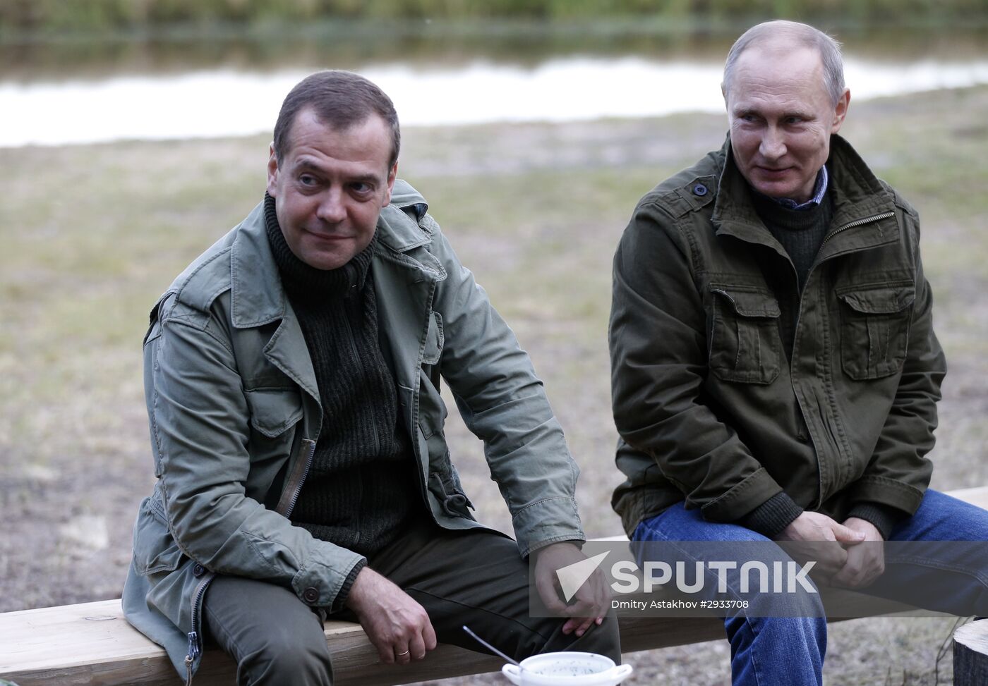 President Putin, Prime Minsiter Medvedev visit Lipno island in Novgorod Region