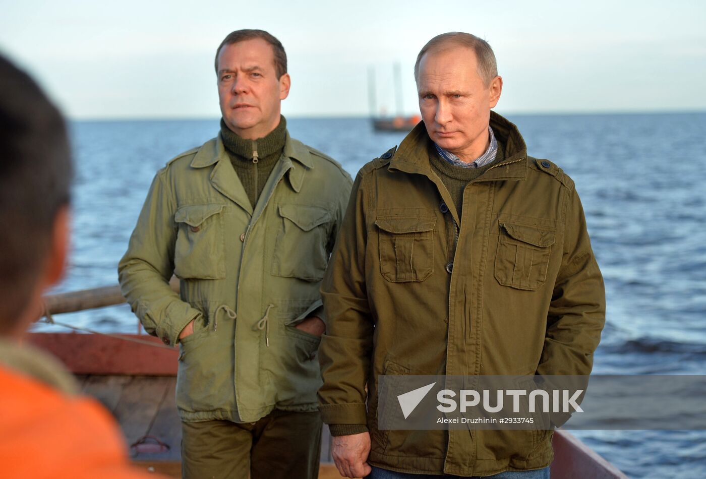 President Putin, Prime Minsiter Medvedev visit Lipno island in Novgorod Region