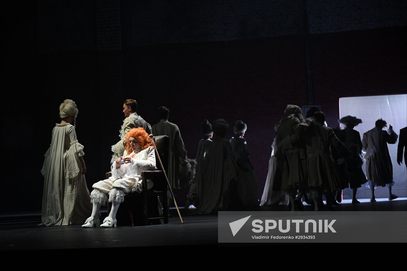 Rehearsal of play The Imaginary Invalid at Vakhtangov Theater