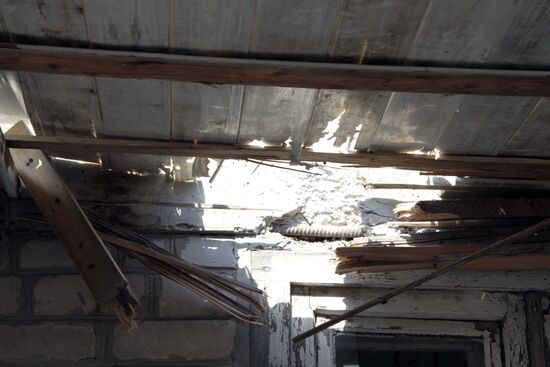 Krutaya Balka village in Donetsk region after shelling