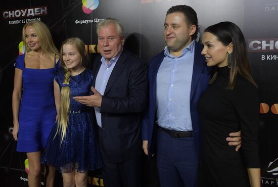 Premiere of movie 'Snowden'