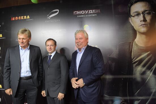 Premiere of movie 'Snowden'