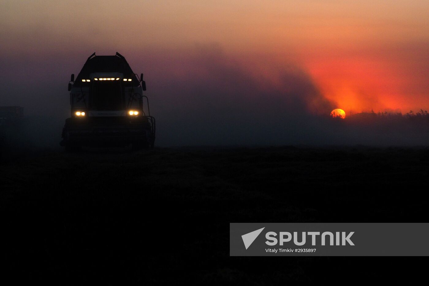 Rice harvest in Krasnodar Territory