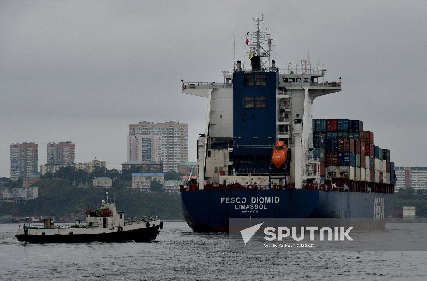 FESCO Diomid cargo ship arrives in Vladivostok