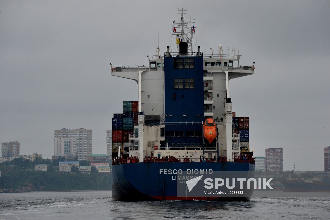 FESCO Diomid cargo ship arrives in Vladivostok