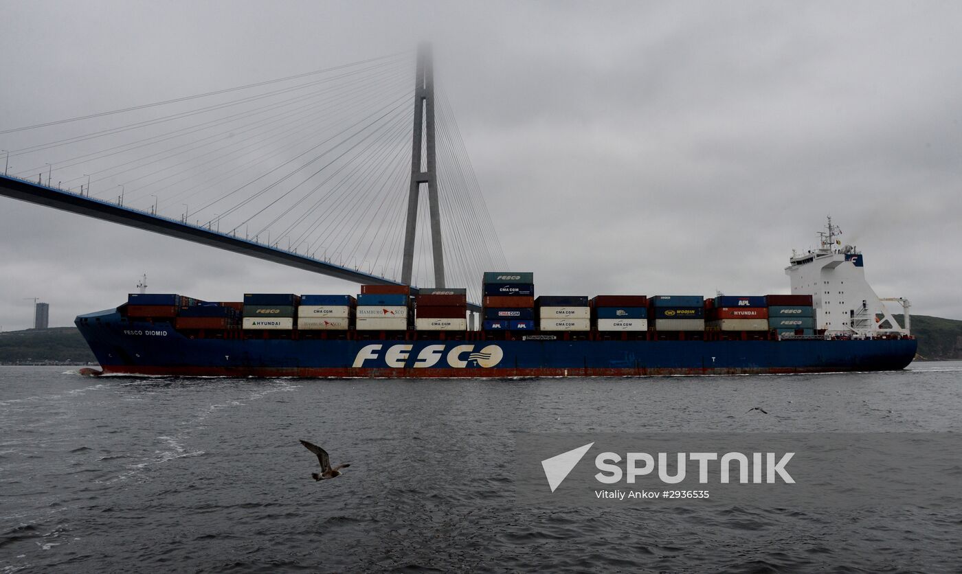 FESCO Diomid cargo ship arrives in Vladivostok