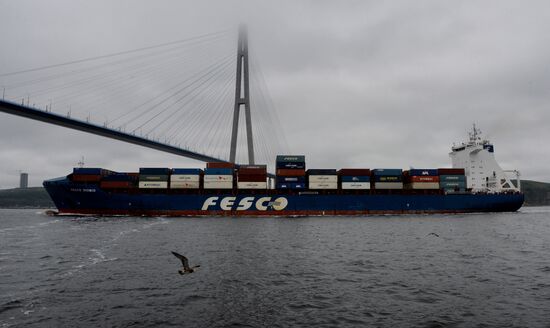 FESCO Diomid cargo ship arrives in Vladivostok